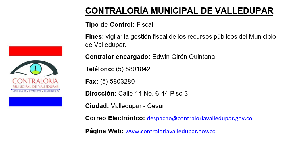 Contacto Contraloria Municipal