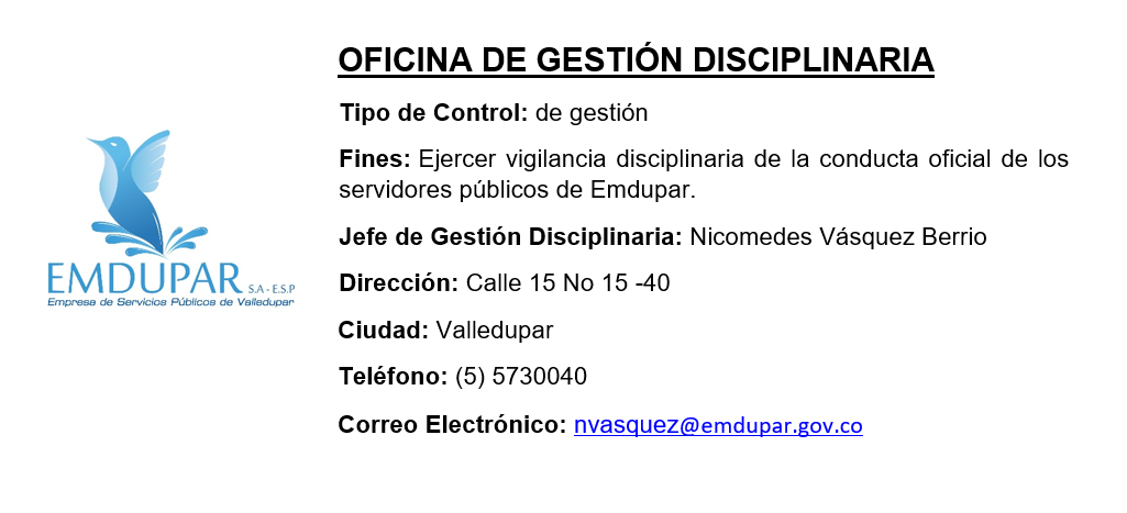 Contacto Disciplinaria